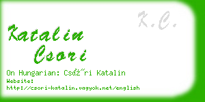 katalin csori business card